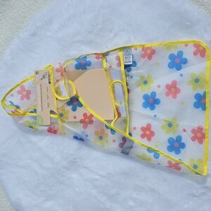 Dog Rain Coat Jacket Reflective Medium Adjustable Velcro Spring Floral 🌸🐕🏵